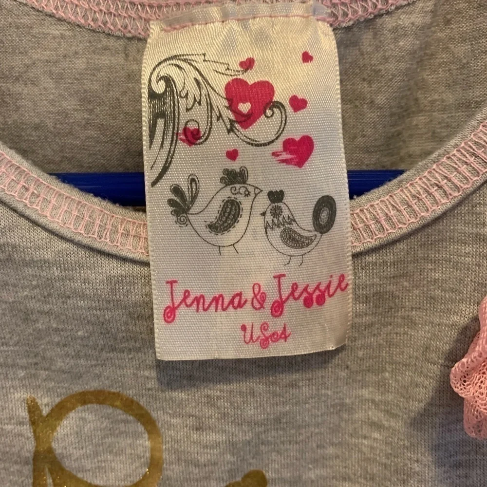 Prima Ballerina 6X Girls T-Shirt Dress W/Tulle/USA​​​​​​​​​​​​​​​​​​​​​